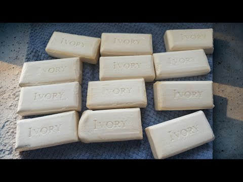 Видео: 月月子刮皂 IVORY 芦荟味长方洗衣皂ASMR Soap cutting | Soap Carving|Резка мыла | ASMR
