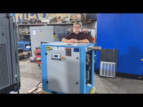Видео: Винтовой электрический компрессор Dali DL-15/8RA. Обзор и запуск