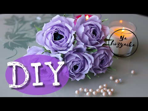 Видео: Шикарная роза из гофрированной бумаги с конфеткой🍬 внутри. DIY. corrugated rose.
