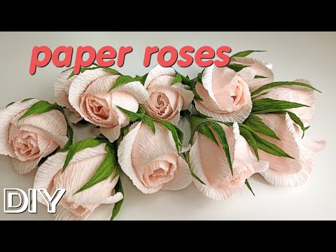 Видео: ✅Красивые Бутоны РОЗ за 5 минут✅ DIY How to Make Paper Roses✅Paper Flower. Rose Flower From Paper