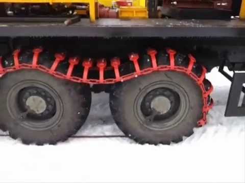 Видео: Гусеницы для колесных шасси КАМАЗ, УРАЛ
