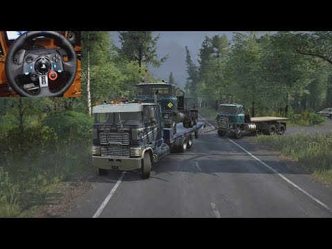 Видео: Забираем два International Transtar 4070A на AWMG AC1610 | SnowRunner | Logitech G29