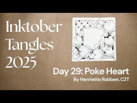 Видео: Inktober Tangles - День 29 - Сердце-поке