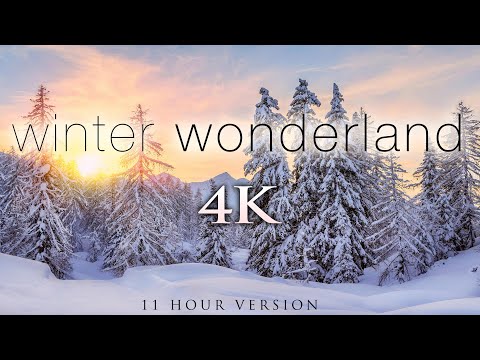 Видео: 11 часов зимней страны чудес в формате 4K + успокаивающая музыка для подвешивания для расслабления