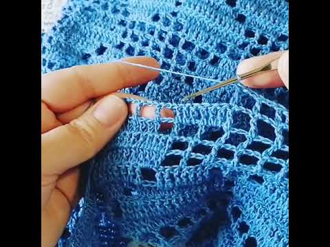 Видео: Филейное вязание (патентный столбик с накидом)