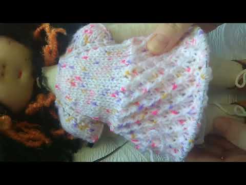 Видео: КРАСИВОЕ ВЯЗАНОЕ ПЛАТЬЕ ДЛЯ КУКЛЫ. 2 ЧАСТЬ.