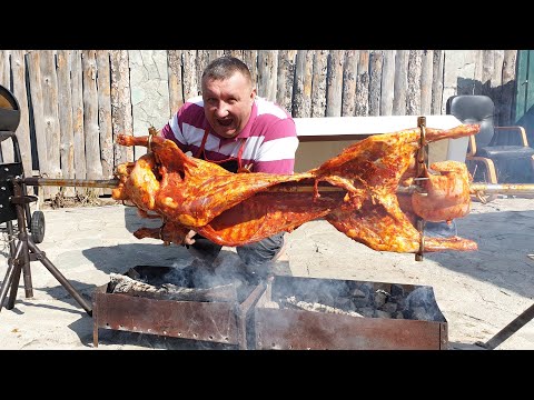 Видео: БАРАН НА ВЕРТЕЛЕ + правильная обработка + МЕГА МАРИНАД