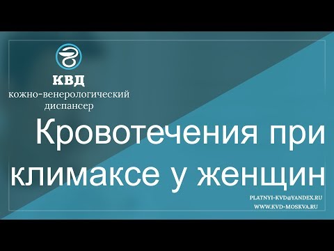 Видео: 494  Кровотечения при климаксе у женщин