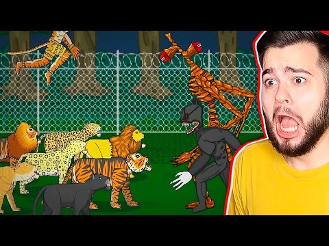 Видео: ЛЕВ, ТИГР, ПАНТЕРА, ЛЕОПАРД, ЯГУАР VS МУЛЬТЯШНЫЙ КОТ И СИРЕНОГОЛОВЫЙ 🔪🐯