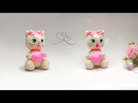Видео: БЕЗУМНО, Они ТАКИЕ МИЛЫЕ! Кошка с сердцем крючком / Влюбленный кот амигуруми