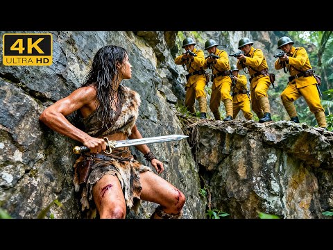 Видео: Девушка прыгает со скалы, выживает, становится охотницей и уничтожает весь японский отряд.