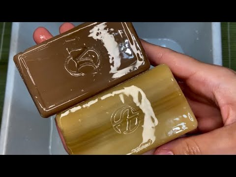Видео: Хозяйственное мыло + дегтярное🤎😮‍💨 АСМР | ASMR SOAP