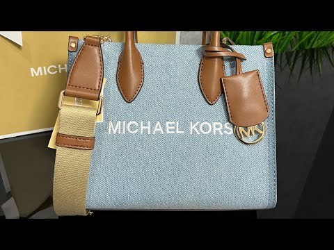 Видео: Распаковка сумки MICHAEL KORS Mirella Small Denim Crossbody Bag (denim)