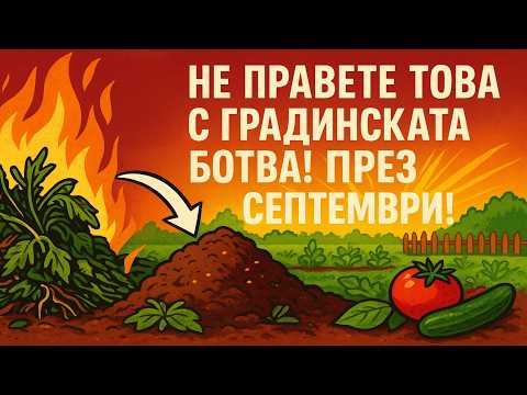 Видео: Не правете това с градинската ботва! През септември! 🚫 Защо изгарянето ѝ е най-лошото решение за в