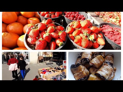 Видео: Вкусняшки во время простуды / Баклажаны с орехами Грузинское блюдо / На рынке Калоубани Тбилиси