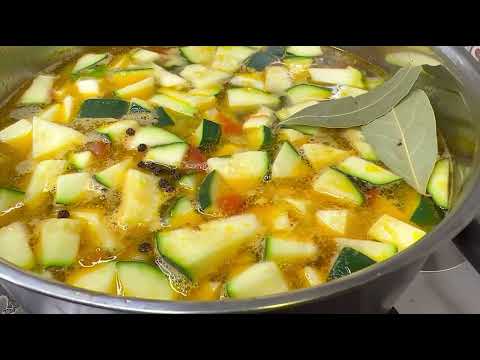 Видео: Прекрасный вкусный овощной суп с кабачками.Еда для здоровья