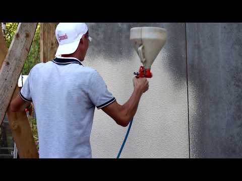 Видео: Фасадная силиконовая штукатурка для наружных работ от Weber.Vetonit. Шаманфест2017 Стройфест2017