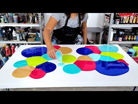 Видео: Это было БОЛЬШОЕ и СМЕЛОЕ! - Супер красочный мазок с золотыми бликами! - Акриловая живопись