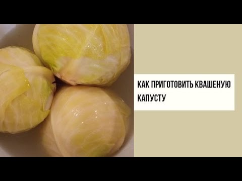 Видео: Как приготовить квашеную капусту