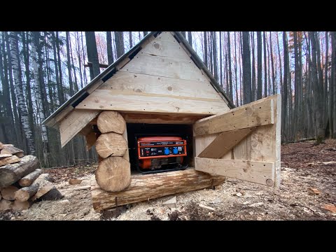 Видео: Скоро будет 220V в лесной избе | Строим домик под бензогенератор | generator cabin