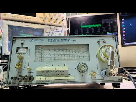 Видео: Обзор генератора сигналов Г4-107 (12,5 МГц - 400 МГц.)