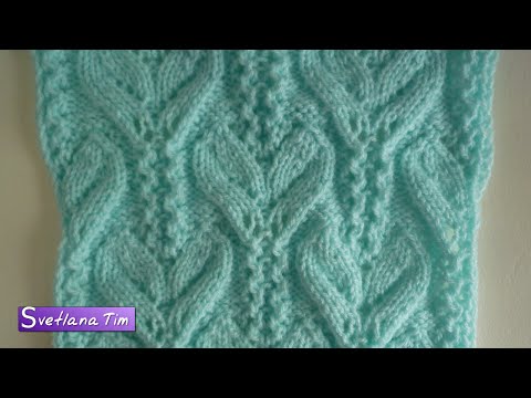 Видео: Узор Цветок. Ажурный цветочный узор - японские узоры. Вязание спицами № 275