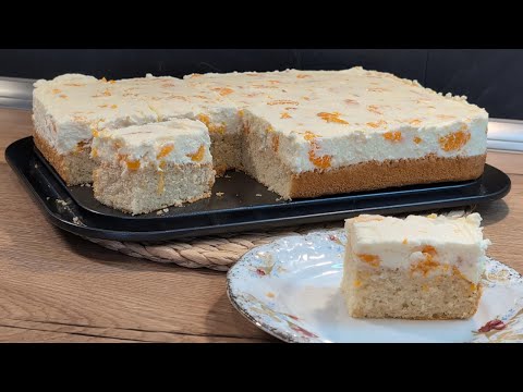 Видео: Фанта пирог с кремовой начинкой и мандаринами!🍰🍊