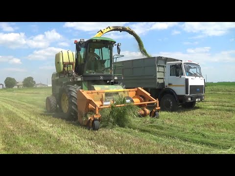 Видео: Массовая уборка сенажа в Гиганте: Claas Jaguar 870/John Deere 6750/МАЗ 5551/МАЗ 6501/МТЗ 82/МТЗ 1221