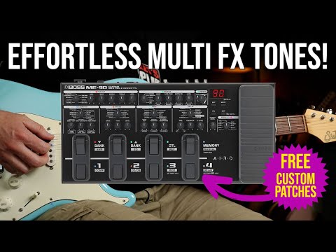 Видео: Демонстрация гитарного мультиэффекта BOSS ME-90 | Легкие тембры!