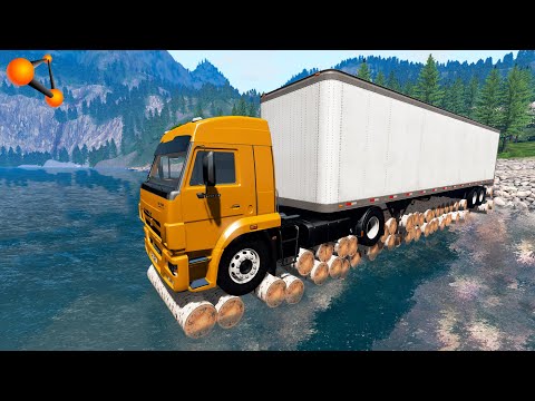 Видео: ОПАСНАЯ ПЕРЕПРАВА ЧЕРЕЗ РЕКУ! ПЛАТА ЗА ОШИБКУ| BeamNG.drive