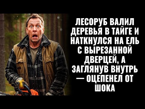 Видео: Лесоруб валил деревья и наткнулся на ель с вырезанной дверцей, а заглянув внутрь — оцепенел от шока