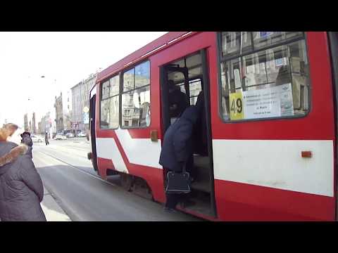 Видео: Трамвай Санкт-Петербурга 3-47: ЛВС-97А б.1202 по №49 (20.03.13)