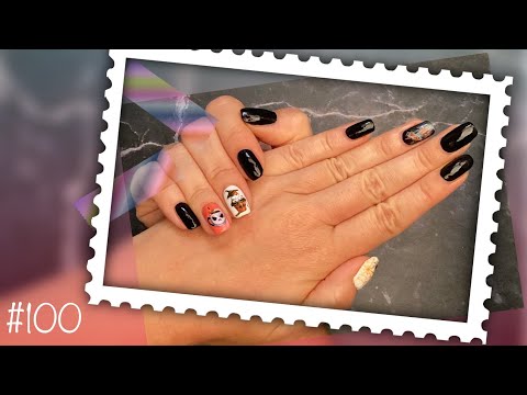 Видео: Плейлист - Маникюромагия.  💅 Простой, домашний маникюр на Хэллоуин обычным лаком. Натуральные ногти!