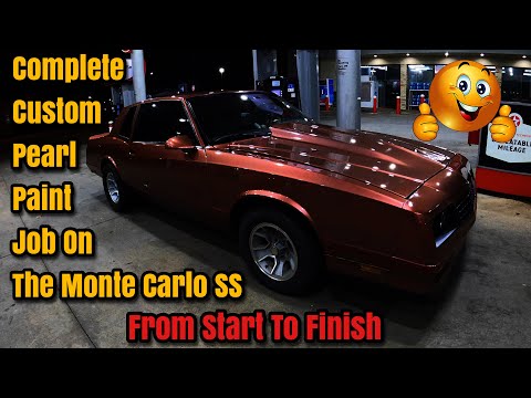 Видео: Полная покраска от начала до конца, индивидуальный 3-этапный перламутровый кузов Chevrolet Monte ...