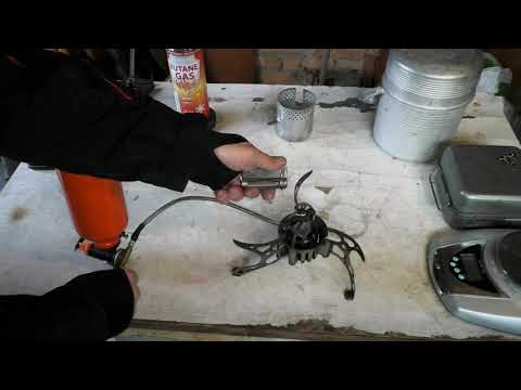 Видео: 🎥 ч.2/2 Туристическая горелка TRG-013 (или BRS-8). Розжиг на бензине Калоша.