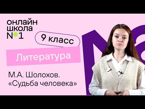 Видео: М.А. Шолохов. «Судьба человека». Видеоурок 33. Литература 9 класс