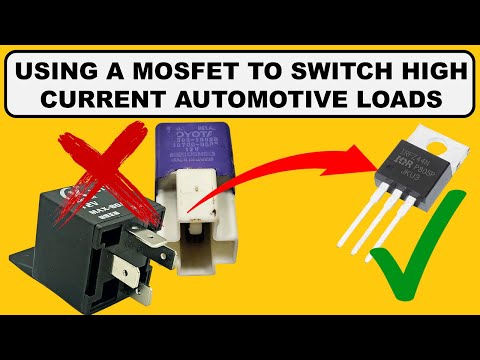 Видео: Используйте МОП-транзистор вместо автомобильного реле для обработки больших токов.