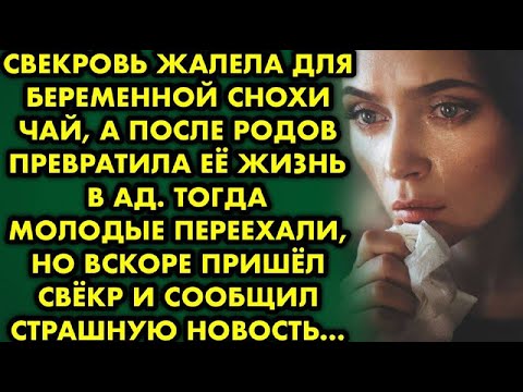 Видео: Свекровь жалела для беременной снохи чай, а после родов превратила её жизнь в ад. Тогда молодые ...