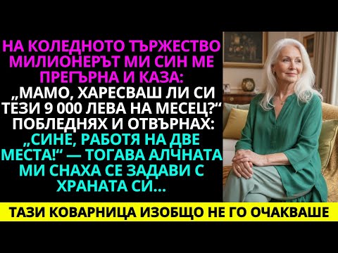 Видео: На коледното парти моят милионер син ме прегърна и каза: „Наслаждаваш ли се на 9 000 лв. на месец...
