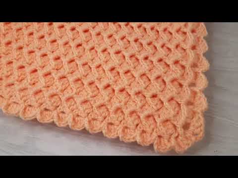 Видео: Узор для пледа крючком. Часть1. Crochet