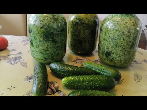 Видео: Заготовки на зиму, огурцы в огурцах. Preparations for the winter, cucumbers in cucumbers.