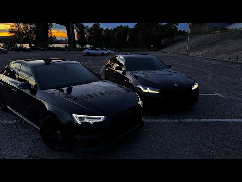 Видео: ШАШКИ НА BMW 540i и AUDI S4 ПО НОЧНОМУ КИЕВУ