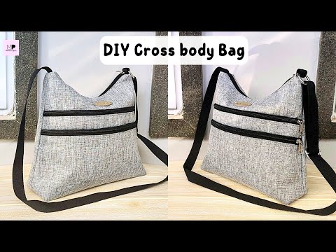 Видео: Сумка через плечо с 3 молниями | Учебное пособие по сумке через плечо на молнии