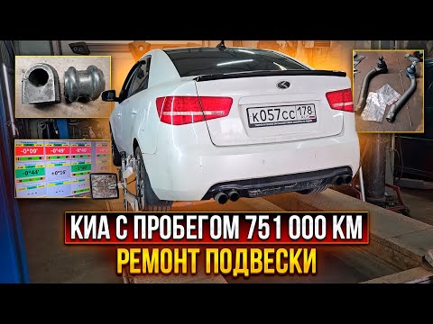 Видео: Киа с пробегом 751000 км. Замена рулевых наконечников, замена стоек и втулок стабилизатора.