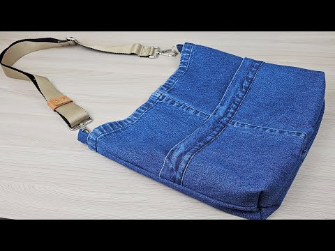 Видео: 👜 Переделка старых джинсов! Очень Просто Сшить Стильную Сумку!