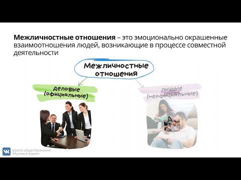 Видео: 1.8 Отношения в малых группах. Межличностные отношения | ОГЭ обществознание