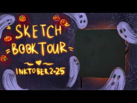 Видео: SKETCHBOOK TOUR | ЧЁРНЫЙ-ЧЁРНЫЙ СКЕТЧБУК листалка и обзор хэллоуинского инктобера 2025