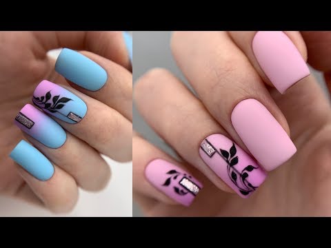 Видео: Самый нежный маникюр на самой красивой ногтевой пластине. Градиент, геометрия и бархатные узоры.