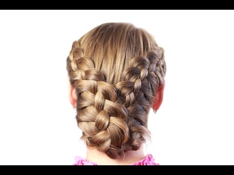 Видео: Прическа с плетением из 4 прядей. Hairstyle with four strands