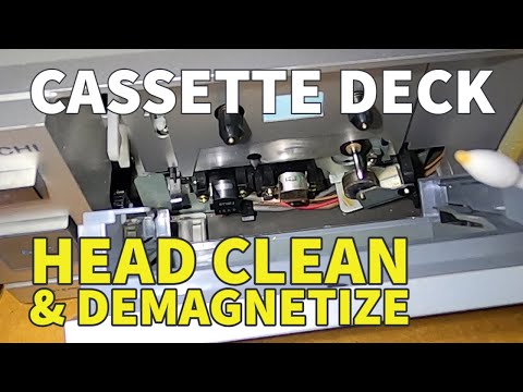 Видео: Как очистить и размагнитить головки кассетной деки - магнитофона